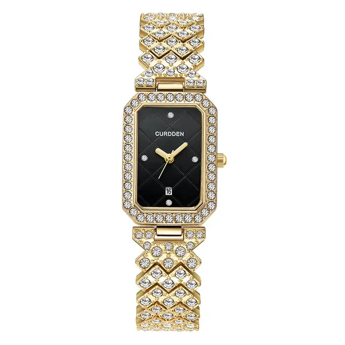 Montre CURDDEN Istro DDEN en alliage avec mouvement quartz pour femme, élégante et personnalisable pour diverses occasions spéciales