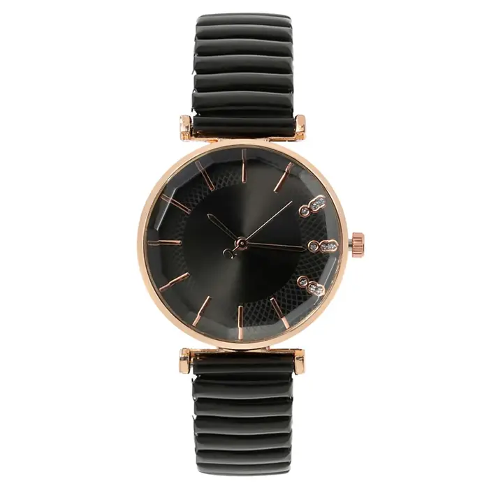 Montre à quartz de luxe Treasure Blue Single Cristal pour dames casual en acier inoxydable bracelet extensible Mode Femmes Dress Montres Horloge