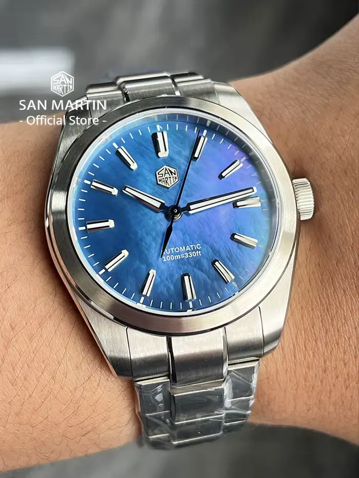 San Martin 39mm vadrouille cadran Sport Gada montre de luxe robe hommes mis5 90S5 automatique mécanique montre-bracelet étanche 100m SN0144