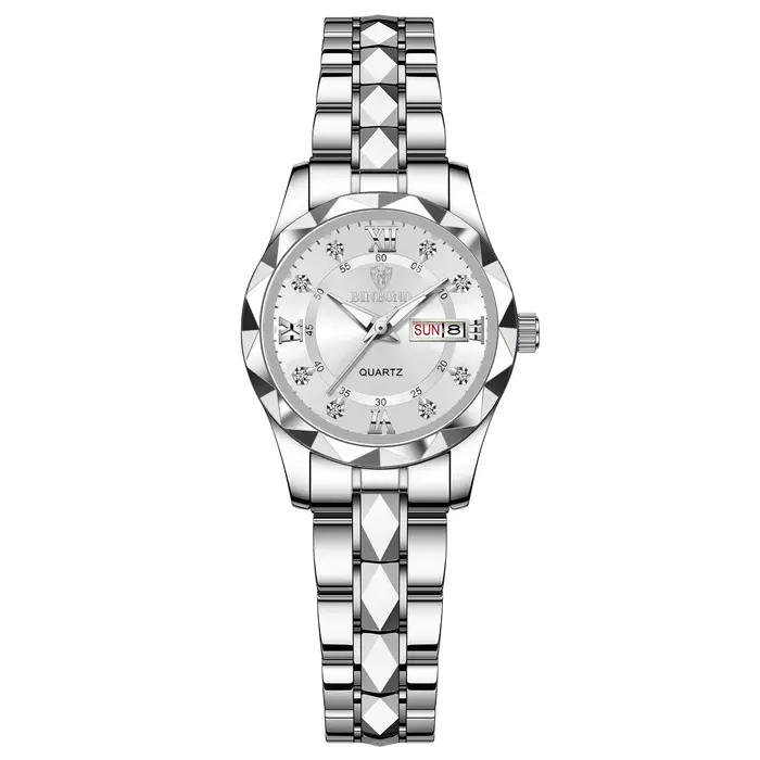 Montres à quartz pour femmes BINBOND B2521, marque haut de gamme, mode, affaires, étanches 30 m, aff