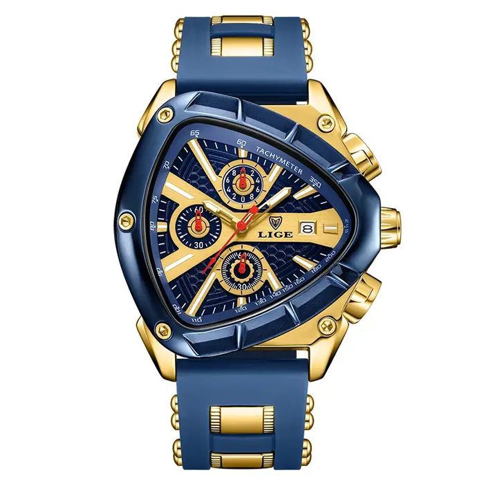 Montre-bracelet pour homme LIGE Sports Triangle