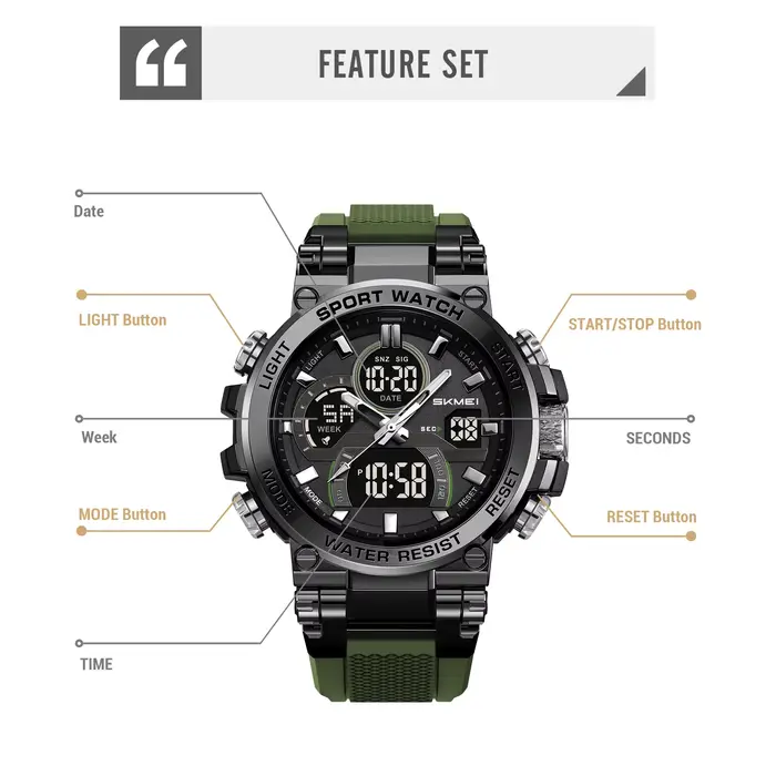 Montre homme SKMEI 2500 Business Classic avec grand cadran élégant