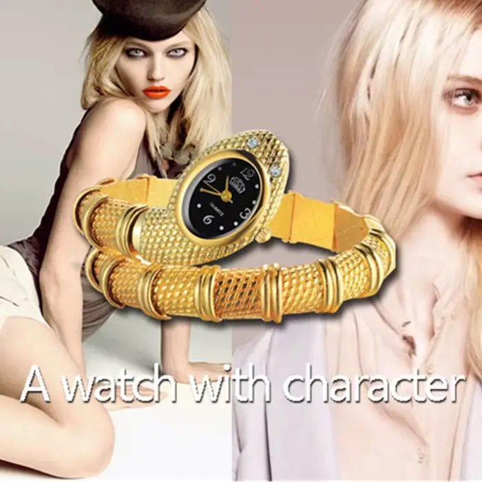 Montre serpent femme luxe or montres pour femmes Bracelet à Quartz mode dames