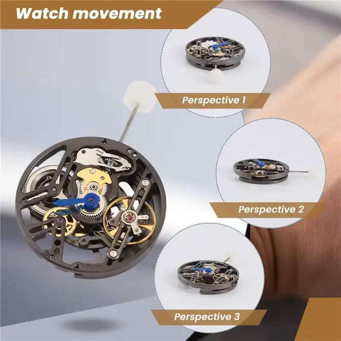 Mouvement mécanique automatique LB20 pour poignet avec trois aiguilles creuses accessoires de montre pour réparation et maintenance horlogère élégante pour homme et femme occasions spéciales