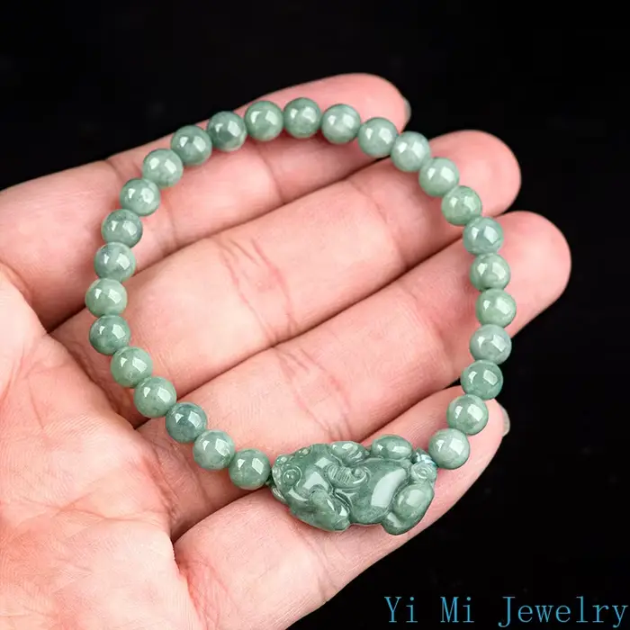Bracelet en jade birman naturel vert chinois style ethnique pour femmes occasions spéciales traditionnel porte-bonheur