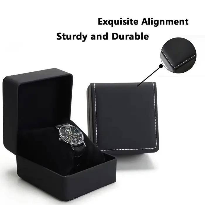 Boîte à montres en cuir PU élégante pour hommes rangement et protection des montres occasions spéciales cadeau de luxe