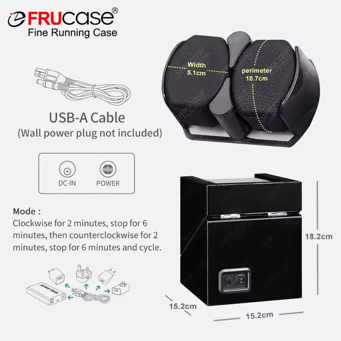 FRUCASE Double Watch Winder Remontoir pour montre automatique