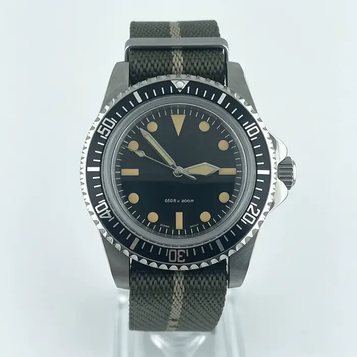 Montre de plongée rétro 39,5 mm, verre acrylique, Milsubmariner, montre homme, NH35/NH36 automatique