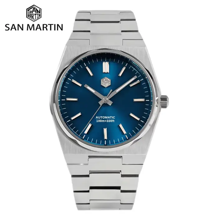 San Martin 40mm mis5 9015 montres mécaniques montre-bracelet étanche pour hommes de luxe BGW-9 lumineux