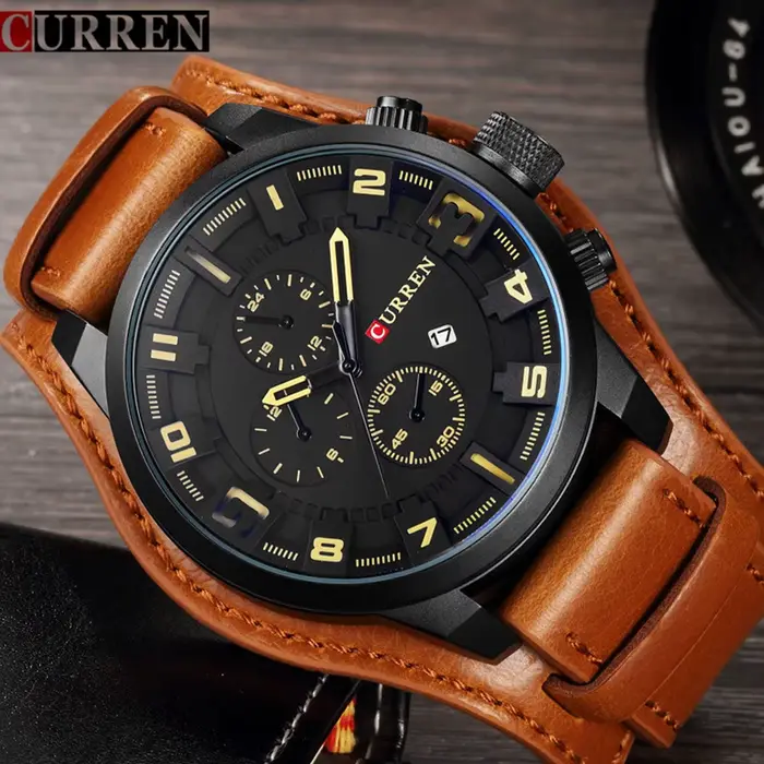 CURREN montres pour hommes Top marque de luxe mode et décontracté affaires montre à Quartz Date étanche montre-bracelet Hodinky Relogio Masculino