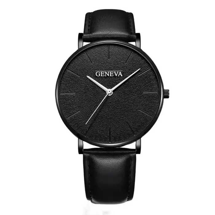 Ensemble montre-bracelet à quartz et bracelet de perles pour hommes