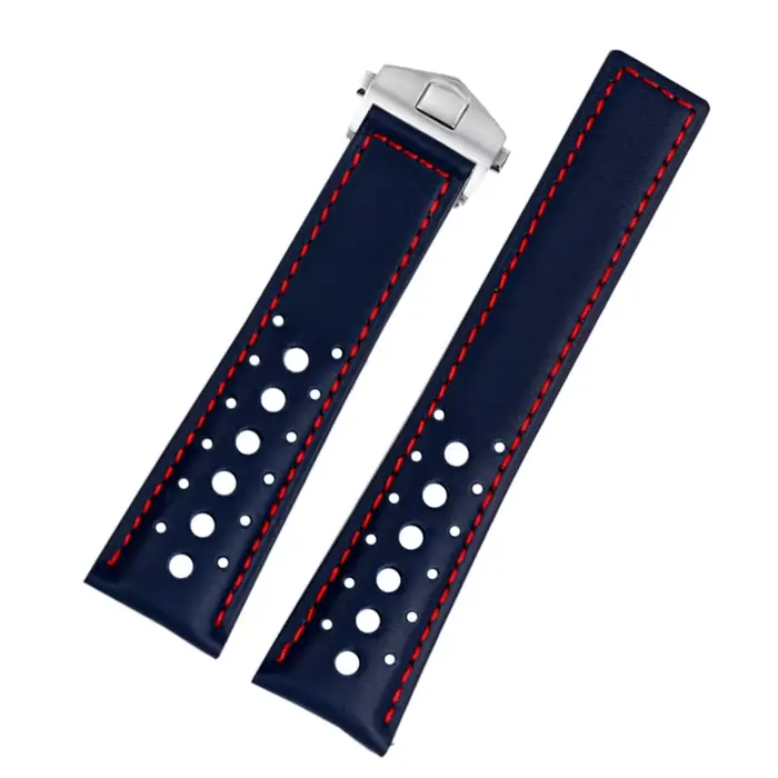 Bracelet de montre-bracelet en cuir véritable pour homme