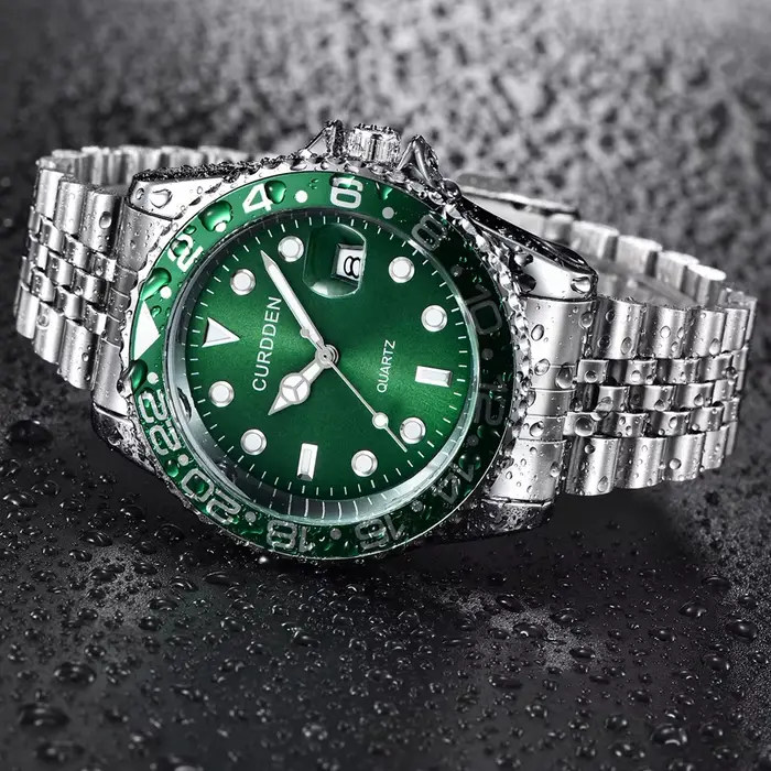 Hommes marque célèbre montres étudiants garçons mode bracelet en acier inoxydable calendrier décontr
