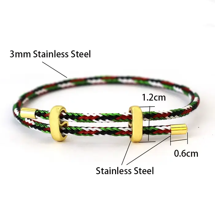 Bracelet à breloques en fil d'acier inoxydable Simple et réglable