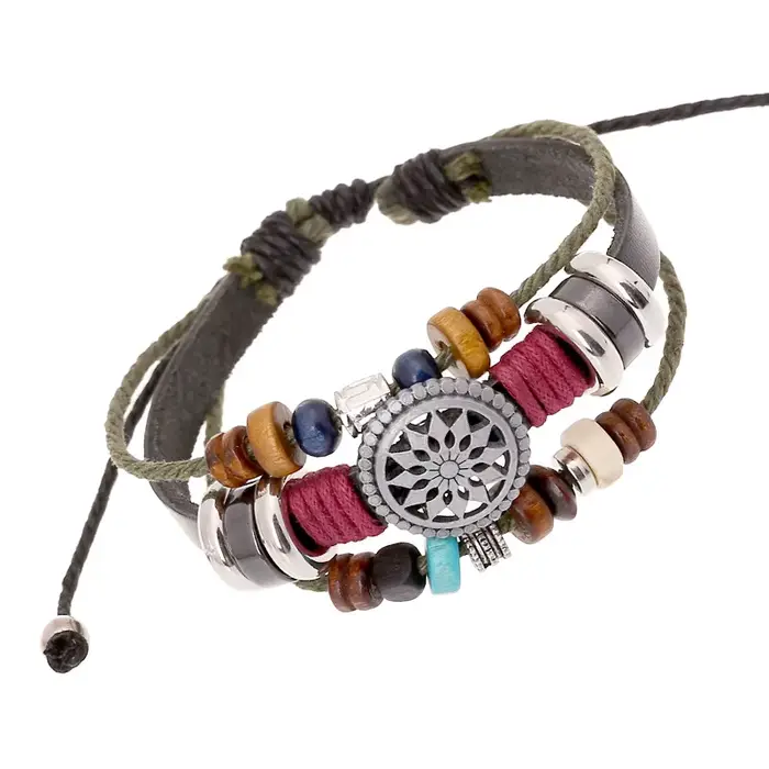 Bracelet Boho en cuir véritable