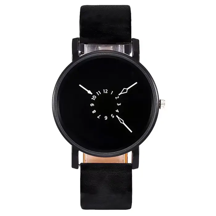 Couple décontracté montres à Quartz bracelet en cuir montre analogique montre-bracelet pour femmes h