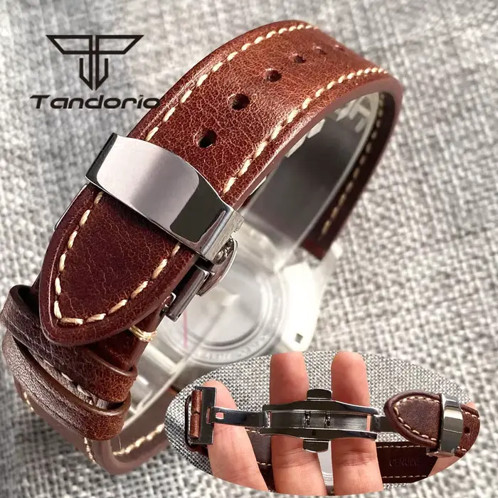 Tandorio 36mm mode 20BAR montre pilote de plongée automatique pour hommes dames NH35/PT5000/Miyota8215 Movt saphir montre-bracelet vert Lume