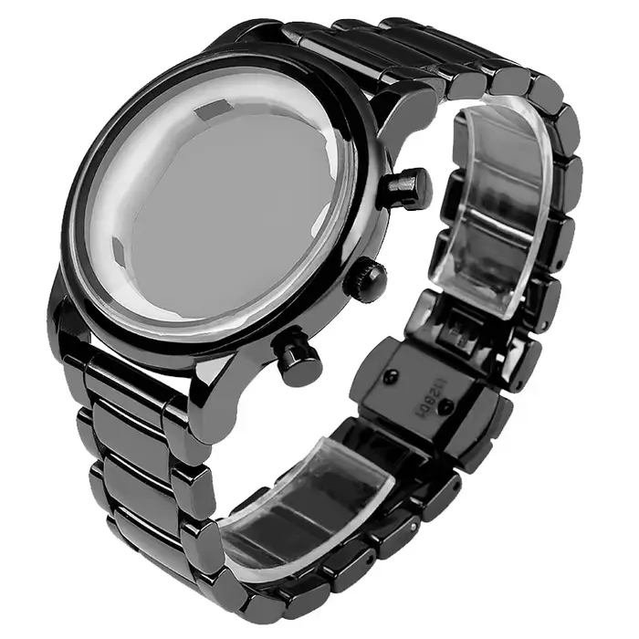 Bracelet de montre en céramique brillante noire 22mm pour homme robuste et élégant occasions spéciales