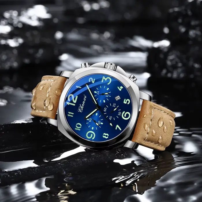 CHENXI 2025 Nouvelle Montre Homme de Luxe en Cuir Tendance Décontractée