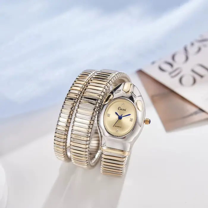 Montre à quartz serpent pour femme