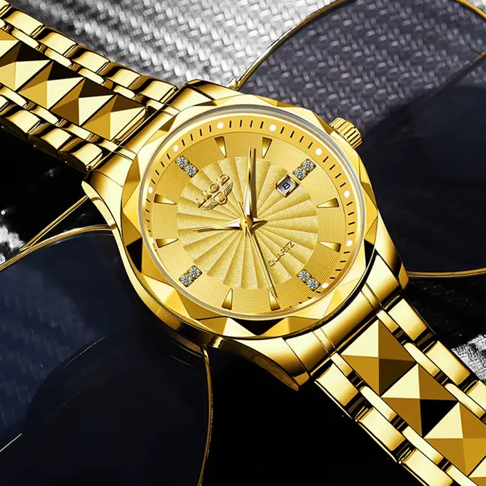 Montre LIGE 2026 Dorée pour Hommes Style Fashion Élégante à Offrir Occasions Spéciales