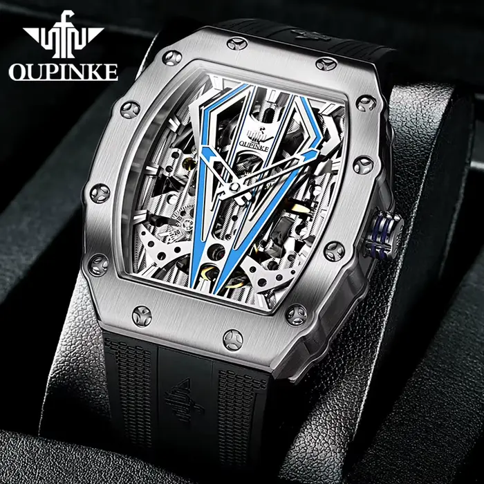 PINKE-Montre existent Vissée pour Homme, Bracelet en Silicone, Saphir, Miroir, Modules Étanches, Set