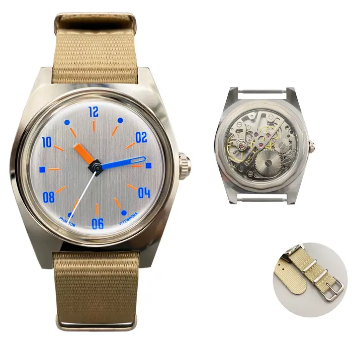 PHANTOM 36MM montre mécanique à remontage manuel 7120 montre de conception Bauhaus étanche pour homm