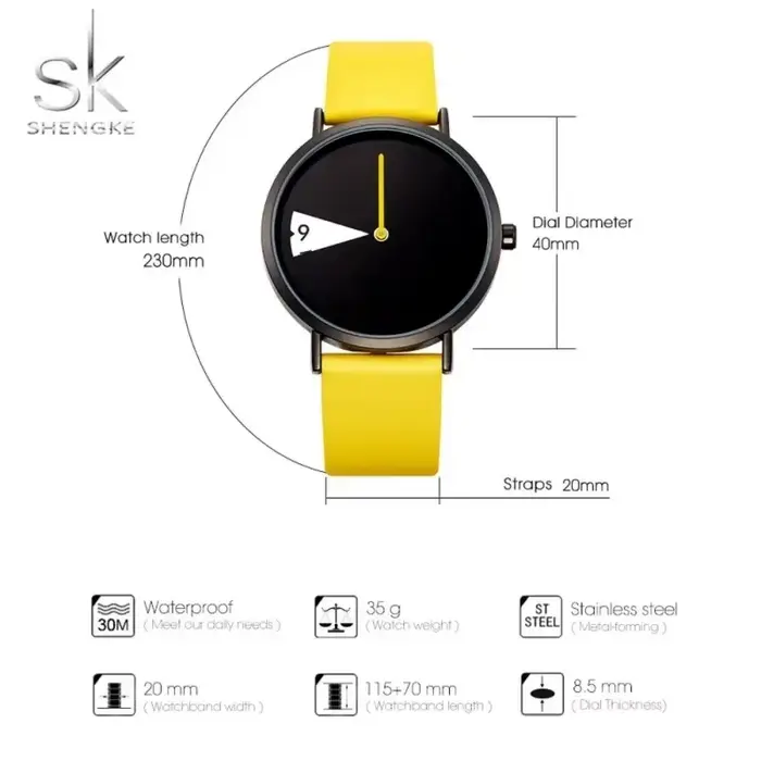 Montre Quartz Femme Shengke Stylish Mode et Casuelle Occasion Spéciale