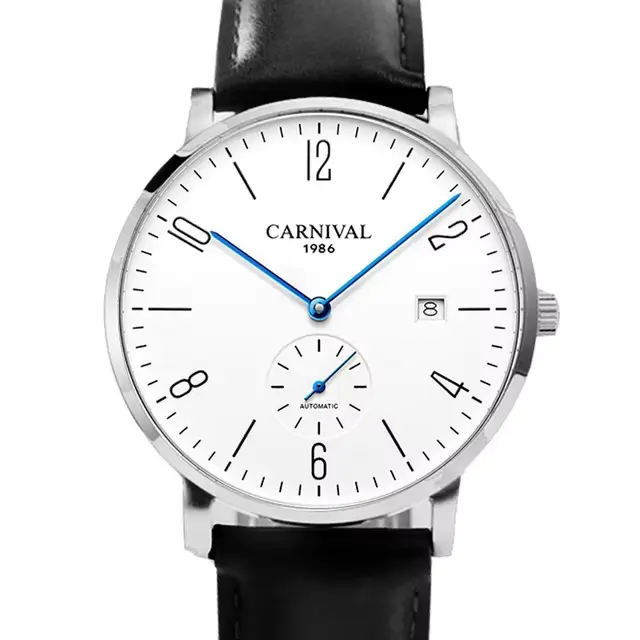 CARNIVAL Ultra-mince hommes montres haut de gamme de luxe étanche décontracté Simple montre hommes a