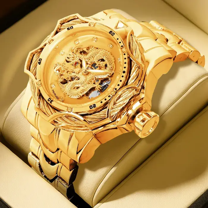 Montre mécanique tourbillon automatique pour homme