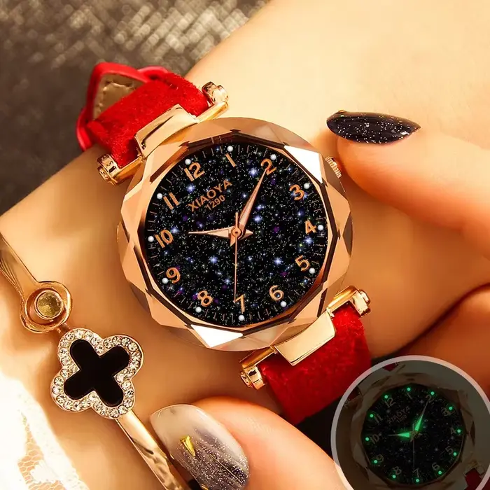 Montre ciel étoilé de luxe pour femme