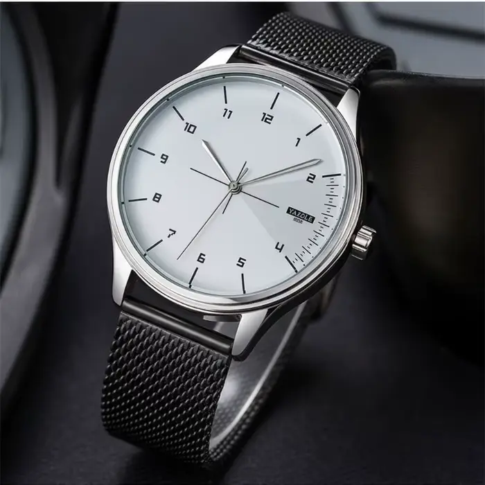 Top marque hommes montre Simple analogique Quartz montres pour homme métal maille ceinture mode affaires mâle horloge cadeau reloj hombre