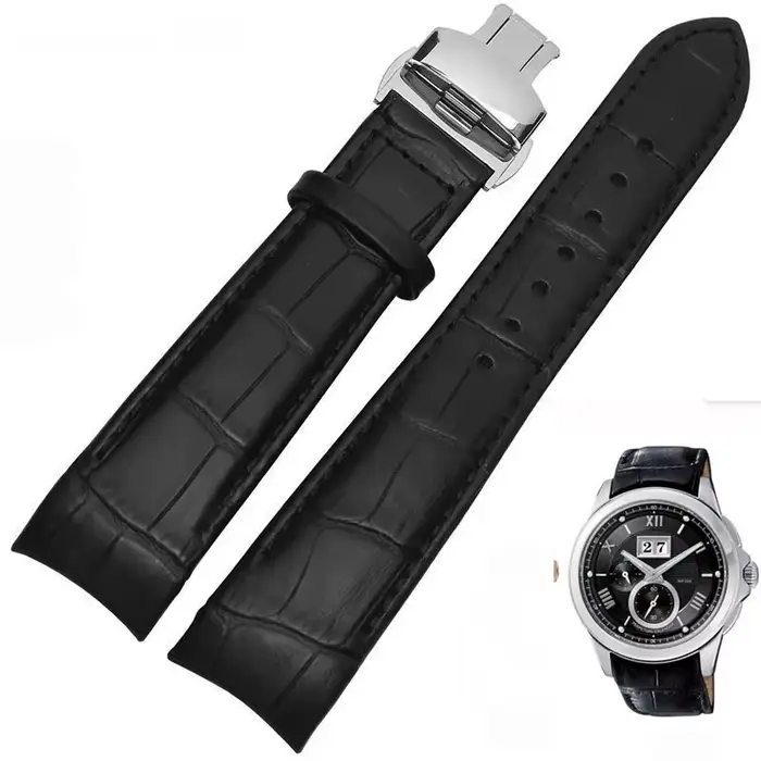 Bracelet de montre en cuir véritable de veau