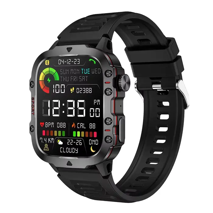Montres intelligentes militaires originales pour hommes, appels sans fil, fitness, horloge, étanche 