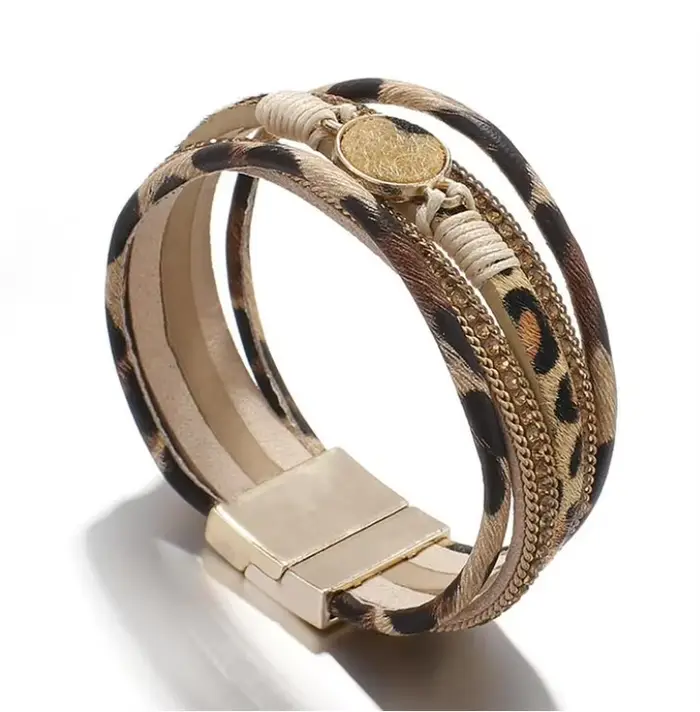 YLWHJJ marque bohème léopard cuir Bracelets pour femme 2020 mode