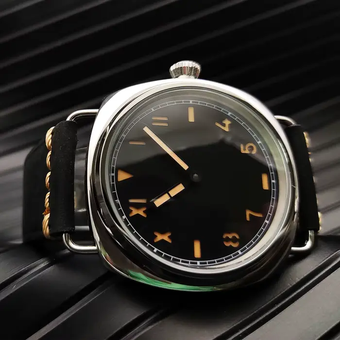 Montre pour hommes réédition 45mm Vintage pilote manuel mécanique