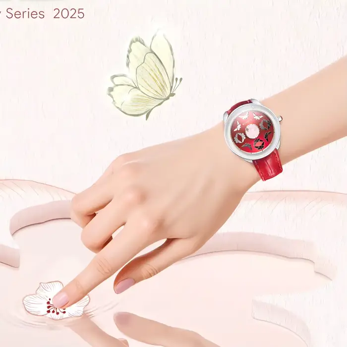 EUTOUR 2025 montre magnétique papillon élégante pour femmes thème de jardin d'été accessoire élégant