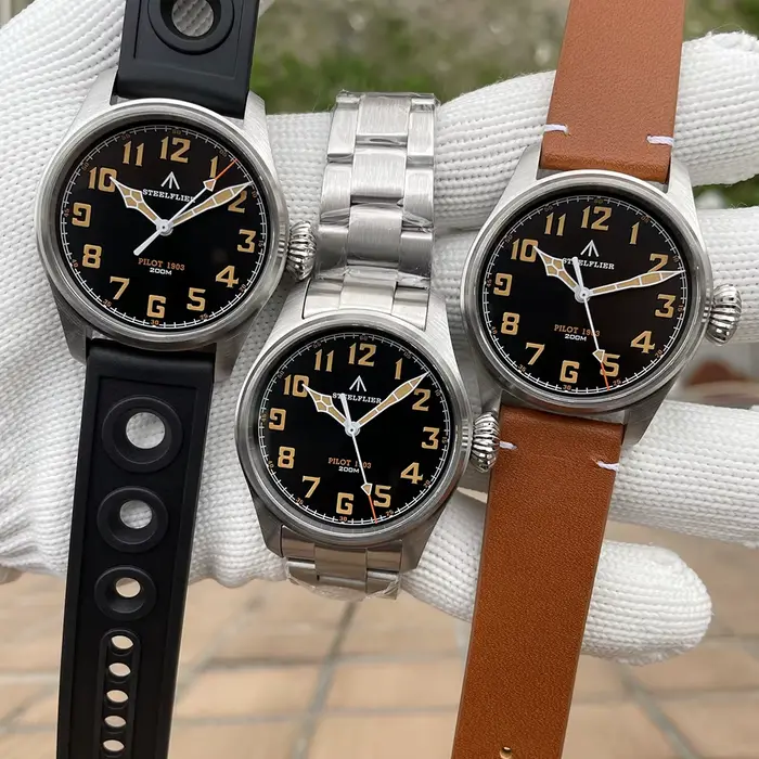 STEELFLIER officiel SF740V nouvelle série pilote à Quartz suisse C3 lumineux 200M étanche mouvement VH31 montre d'affaires de mode pour hommes