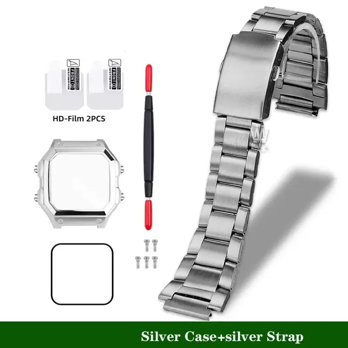 Bracelet de montre en acier de précision 18mm pour presse molle 1200 AE-1200 AE-1200WH/1300/1000/1500 Boîtier