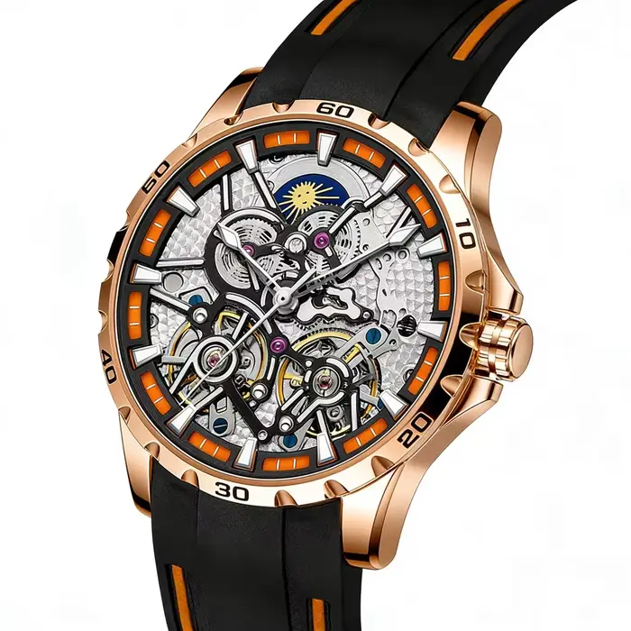 Montre mécanique à double tourbillon automatique de marque Ailang