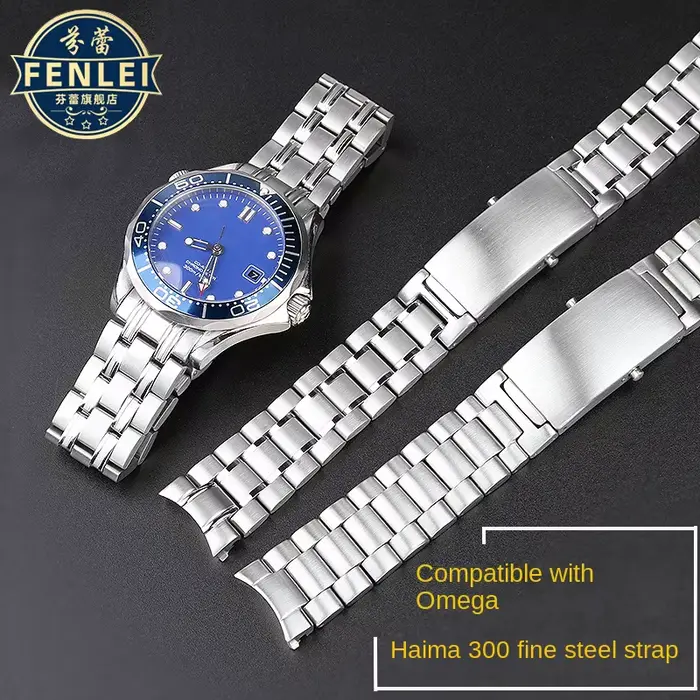 Bracelet de montre en acier inoxydable solide pour homme