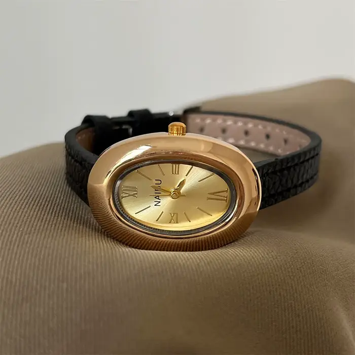 Vintage cadran ovale femmes montre bracelet en cuir décontracté analogique montres à Quartz femme montre-bracelet livraison directe horloge Reloj De Mujer