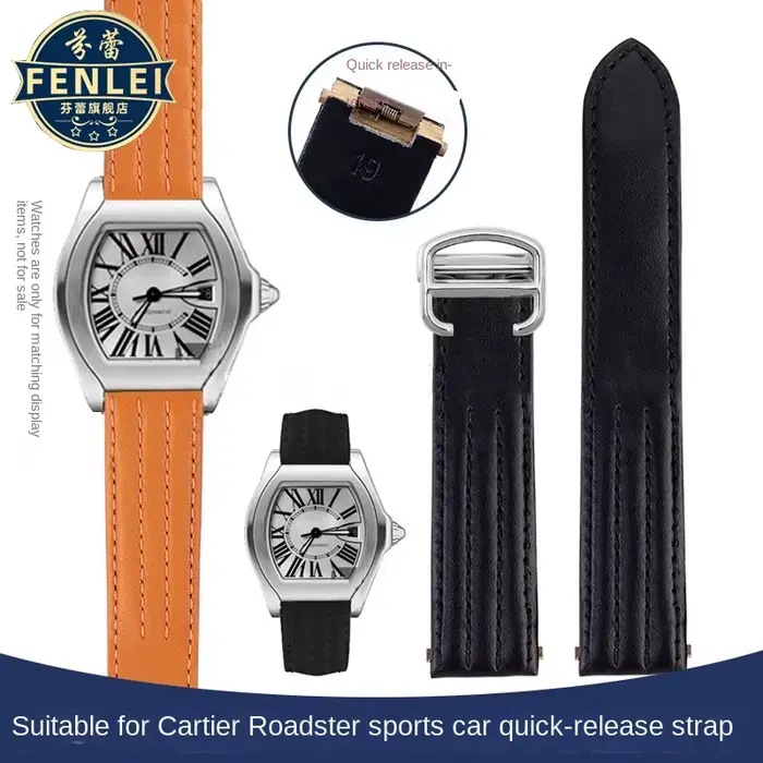 Bracelet de montre en cuir à dégagement rapide
