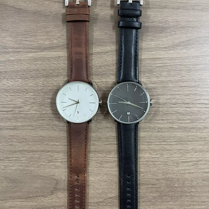 Montre-bracelet à quartz avec logo pour homme