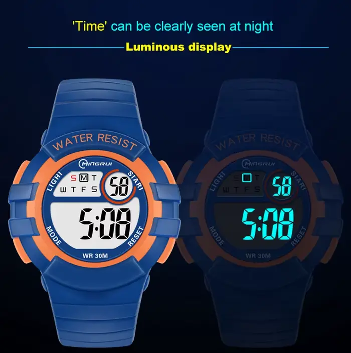 Montres numériques roses pour enfants