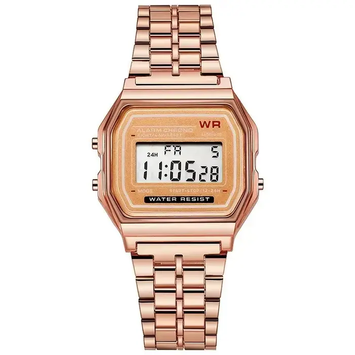 Montre rétro de luxe à affichage numérique
