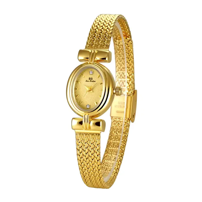 Nouvelles dames montres Vintage luxe haute qualité or ovale petite montre-bracelet cadeau femmes 202