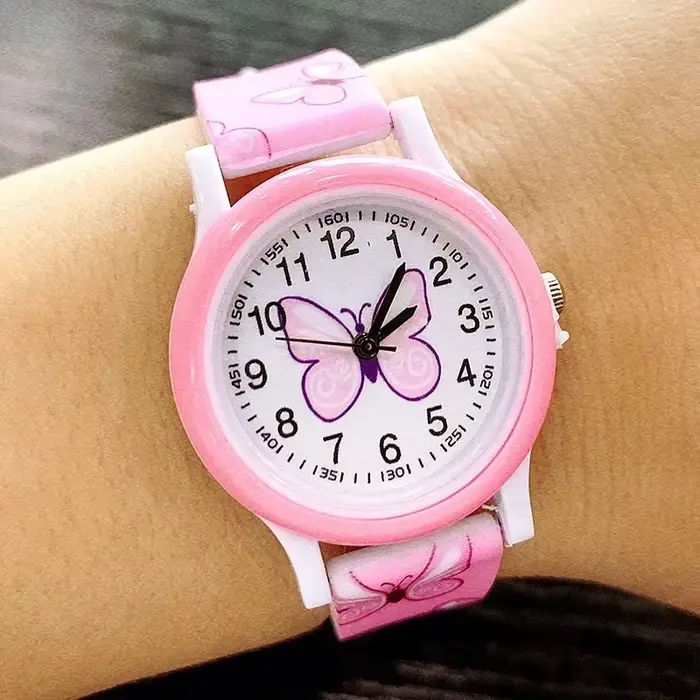 Belles filles montres papillon impression Silicone bonbons gelée