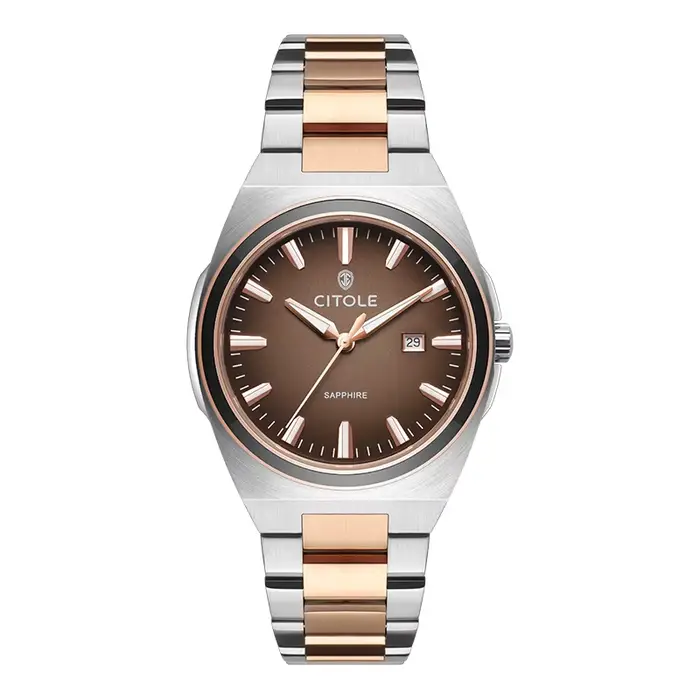 Montre classique à cadran élégant, bracelet confortable, mouvement à quartz CITOLE, saphir, mouvemen