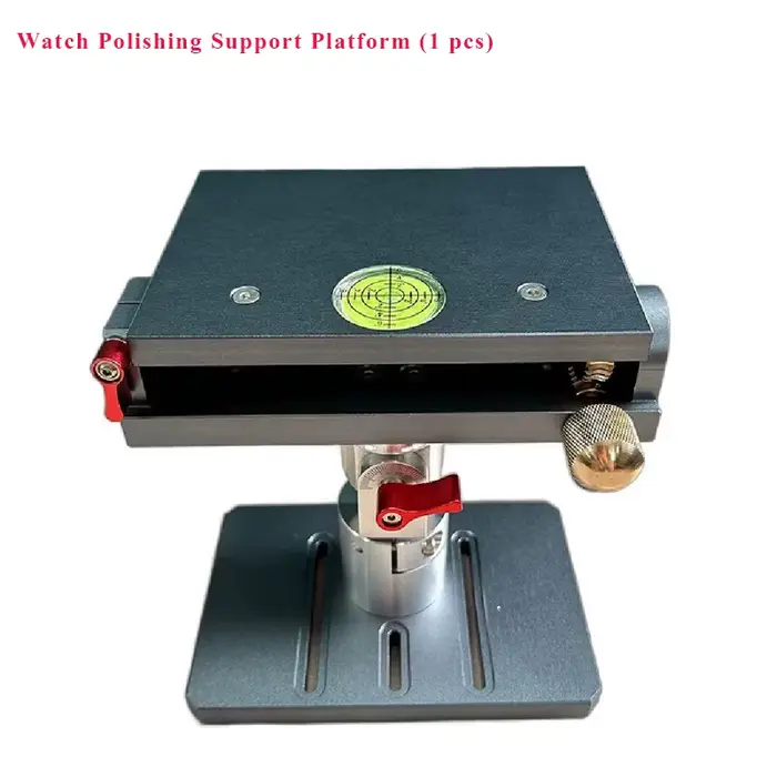 Plateforme de polissage pour boîtiers de montres, outils d'horloger ; Plateforme de polissage à angl
